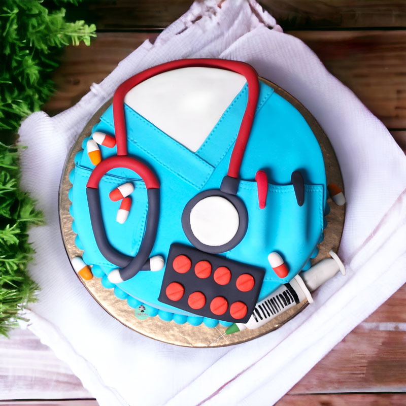 Blue Doctor Theme Cake | Online Cake Delivery in Kolkata | Boffocakes