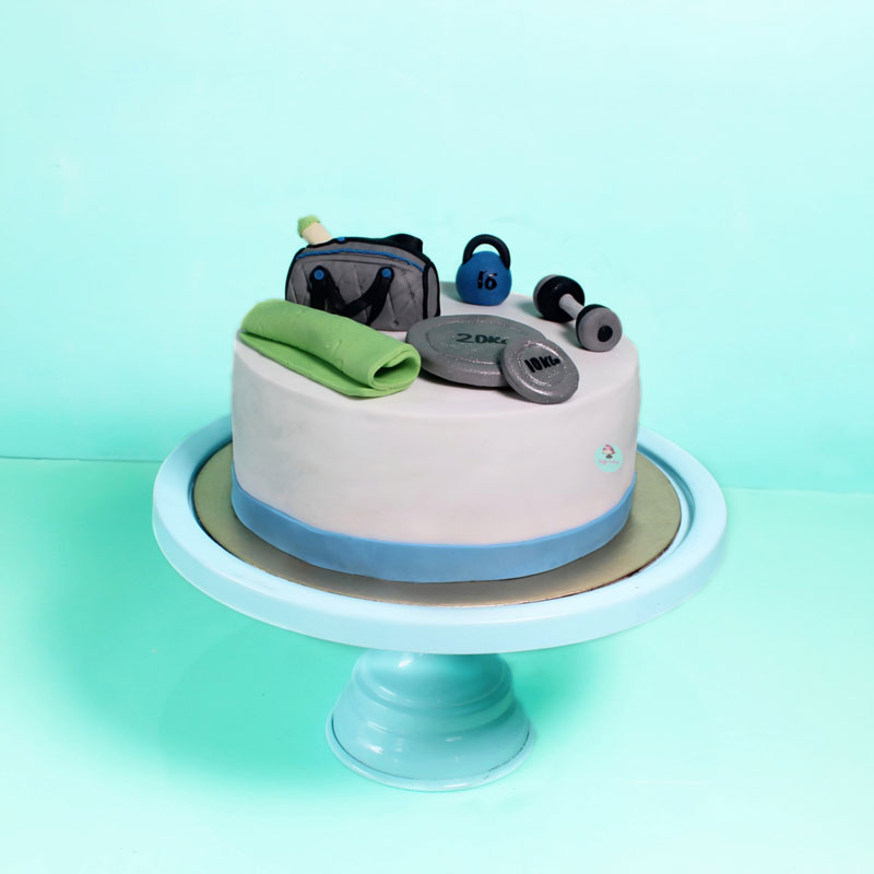 Gym Equipments Theme Cake