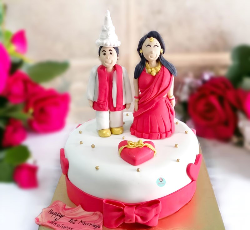 Order Perfect Balance Anniversary Cake Online, Price Rs.895 | FlowerAura